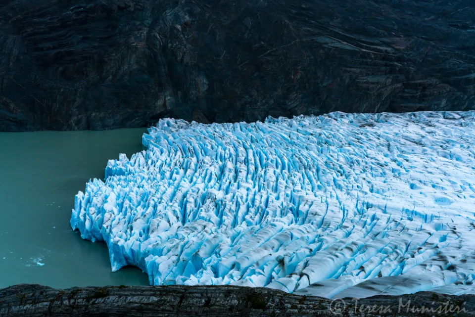 The blue seracs of Grey Glacier